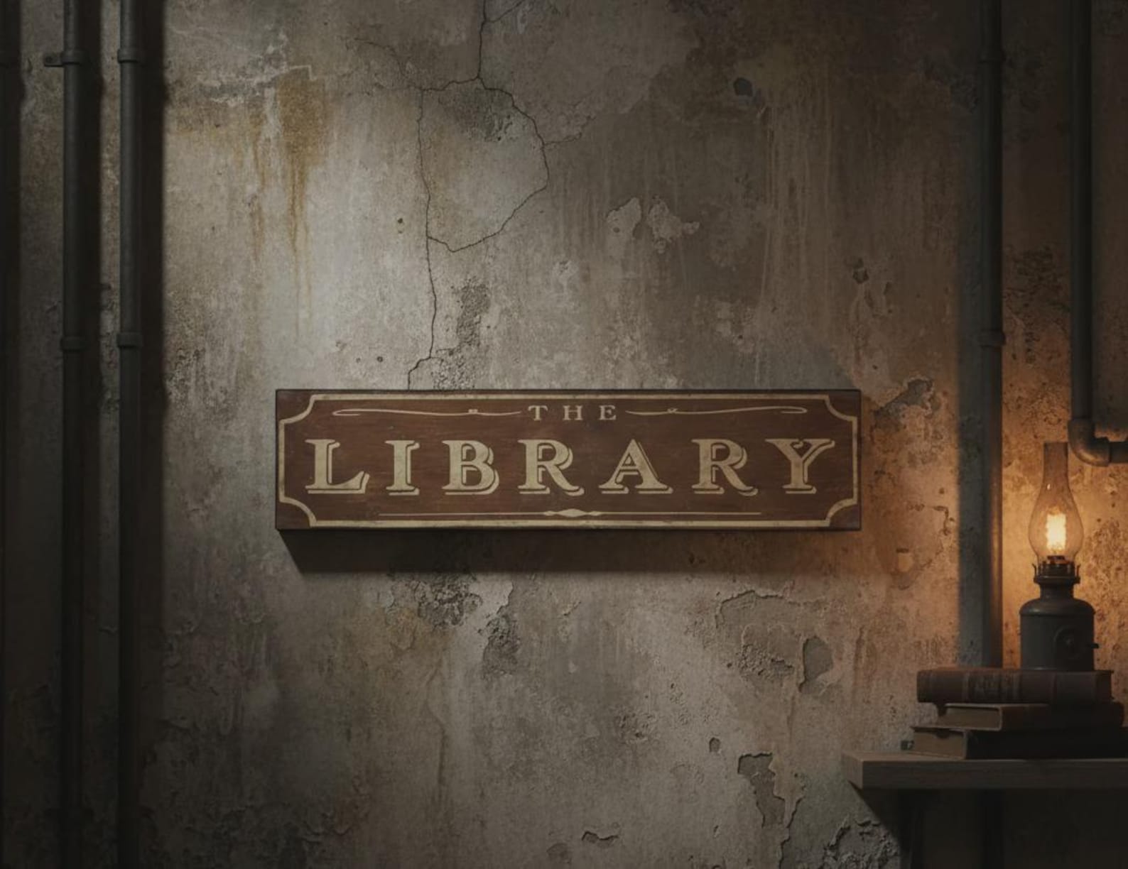 Antique Style the Library Wood Sign Brown - Handmade - Etsy