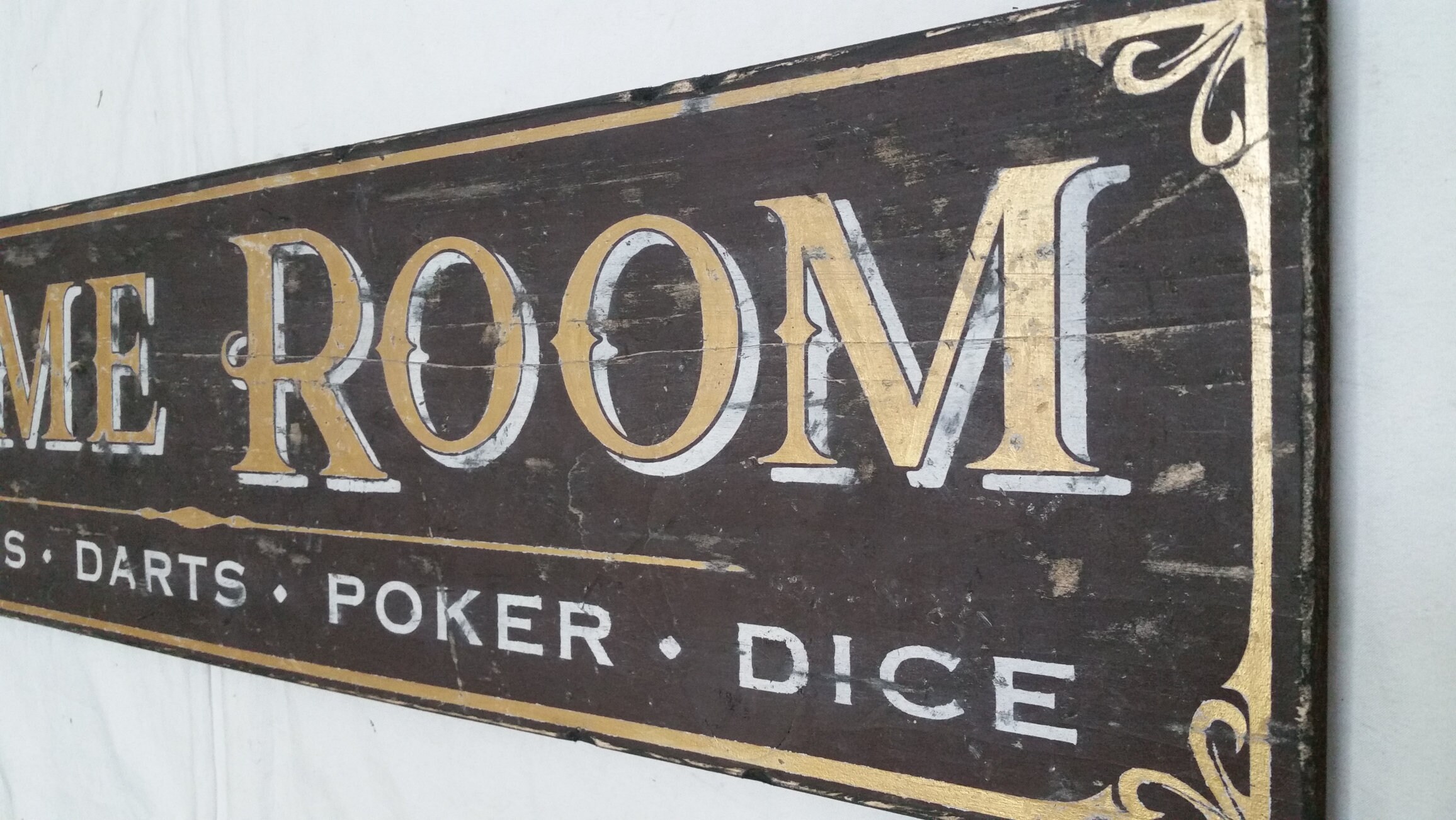 Game Room Antique Style Wood Sign - Hand Made Wooden Decor - Etsy