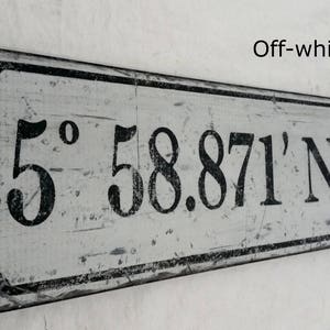 Personalized Latitude Longitude Wood Sign With Nautical Compass- Hand Crafted Custom Wooden Rustic Decor image 3