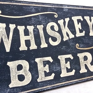Whiskey Beer 10 and 5 cent Wood sign - Handmade decor