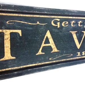 Tavern Sign Custom Antique Style Framed