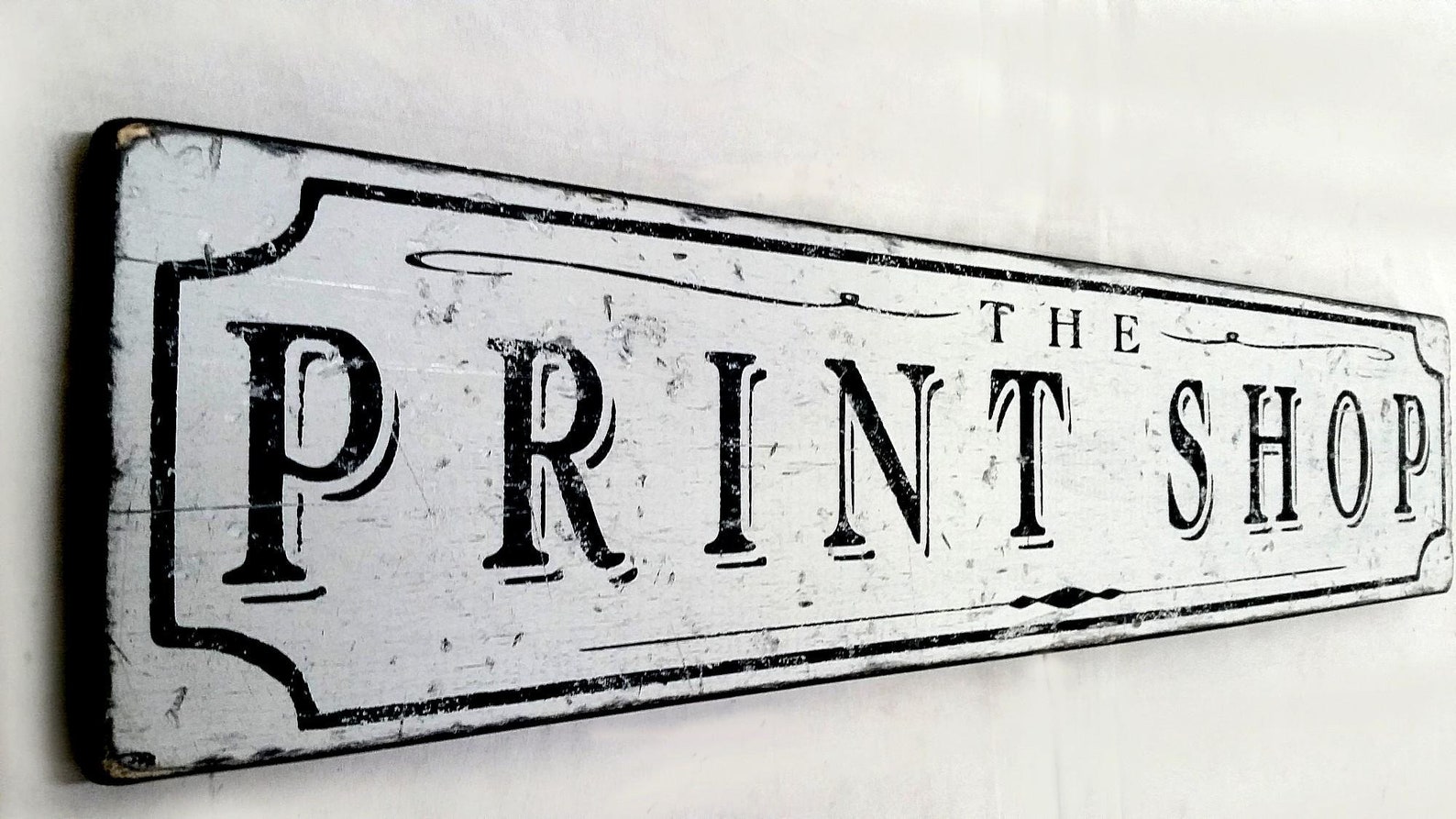 The Print Shop Sign - Handmade Rustic Wooden Decor - Etsy