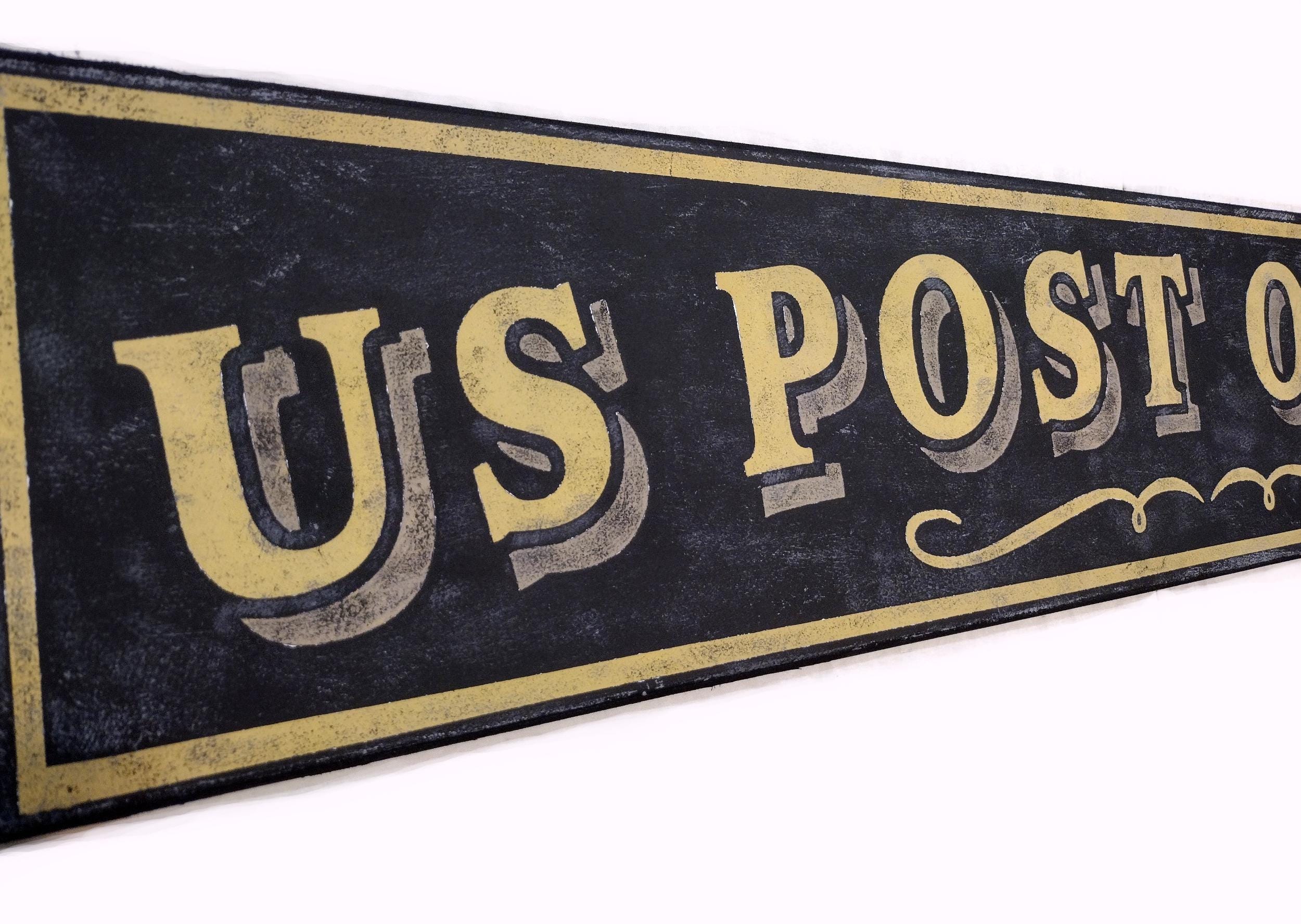 US サインプレート　POST OFFICE Post Office Plaque - Etsy