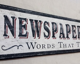 Newspaper Office Sign Antique Style - Personalize your own!