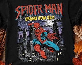 Web Hero Superhero City Swing Retro Vintage Design, Comic Book Style Brand New Day Graphic, Boys Kids Tshirt Sublimation Print PNG