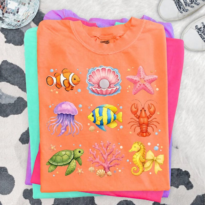 Cute Ocean Sea Animals Bundle Clipart, Under the Sea Creatures Collage ...