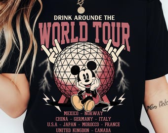 Drink Around The World Png, Epcot World Tour Png,Mouse and Friends, Family Vacation Png, Family Trip Png, Epcot World Tour