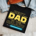 Best Dad In The Galaxy Lightsaber Tshirt, Fathers Day Space Hero Design, Sci Fi Galaxy Papa Gift, Sublimation Digital Download PNG