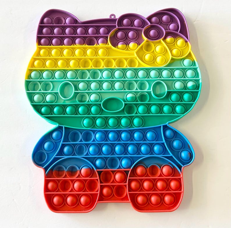 Hello Kitty rainbow-colored jumbo pop-it fidget toy bild 2