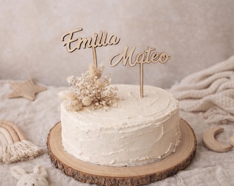 Personalized wooden cake topper with name | Birthday | Cake topper