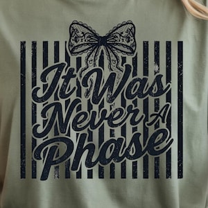 It Was Never A Phase PNG, Black Lace Coquette Emo Design (Digital Download)