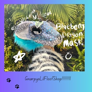 Blueberry Dragon Themed Therian/otherkin mask!!