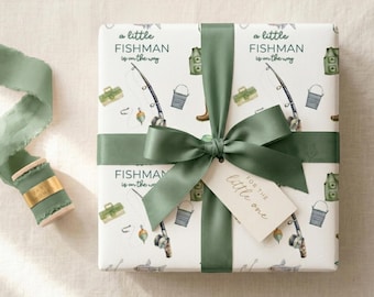 Un pequeño pescador en camino / Estampado náutico / Baby shower para niño