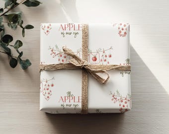 Papel de regalo de acuarela La niña de mis ojos / Papel de regalo para baby shower