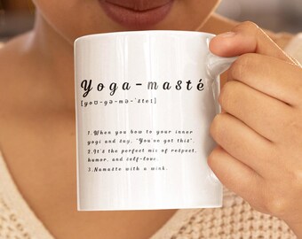Yoga Coffee Mug, Gift For Yogis, Meditation Cup, Yoga Teacher Gift