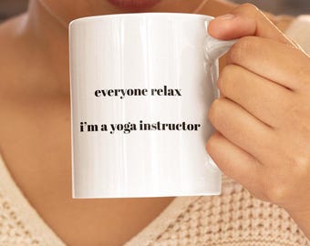 Yoga Coffee Mug, Yoga Instructor Mug, Meditation Gift For Yogi