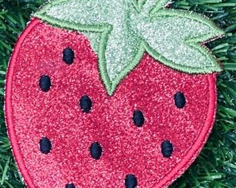 Double Strawberry - Two Strawberries - Fruit - Food - Embroidered Patch - Iron O - Foto 6