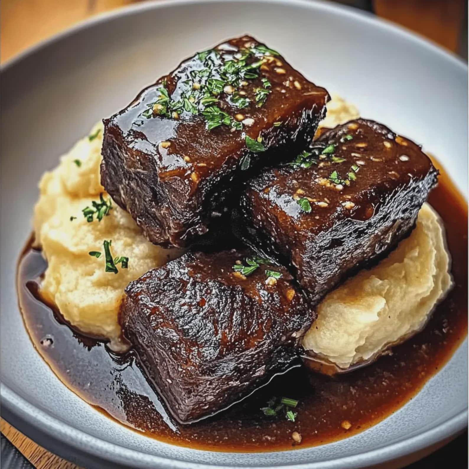 Braised Short Ribs Recipe | Garlic Mashed Potatoes (digital Download ...