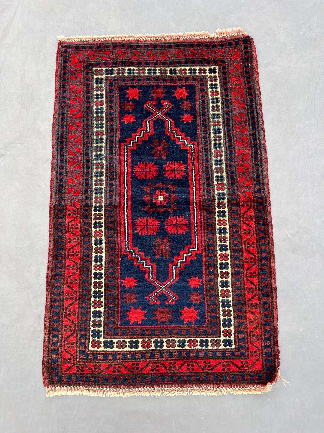 Dengiz Rug Vintage Handmade Turkish Yagcibedir Rug, Anatolian Tribal Wool Rug ...