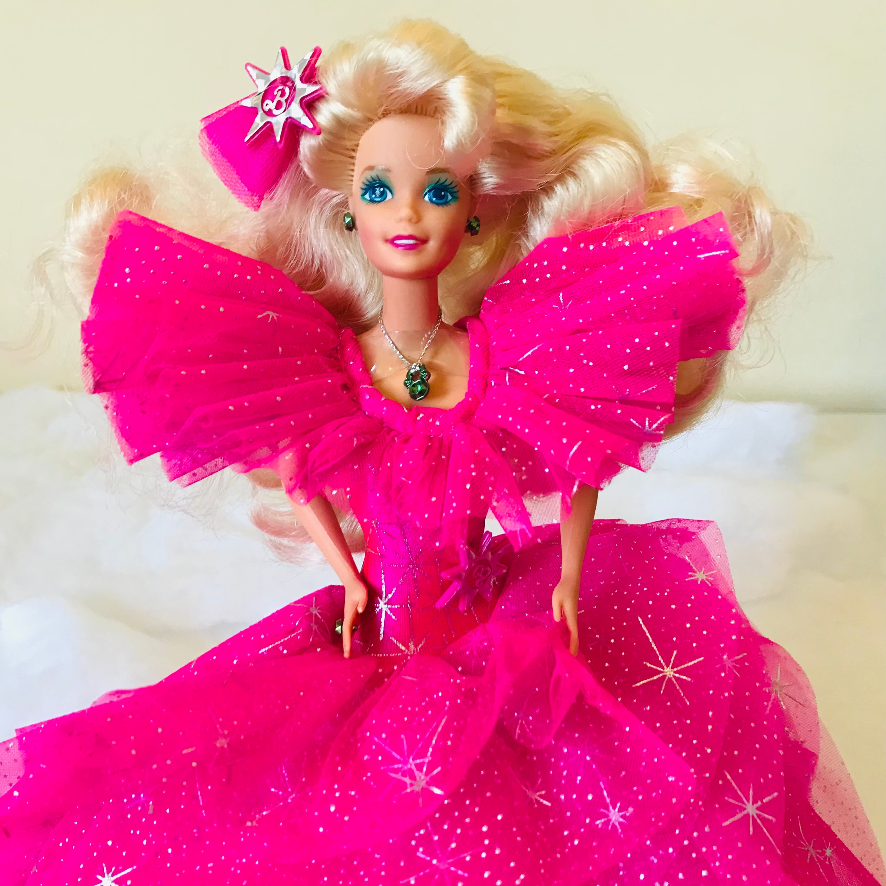 90s barbie pink dress 80s/90s Barbie Fashion Pink Gown  Twiggy's Doll Hospital