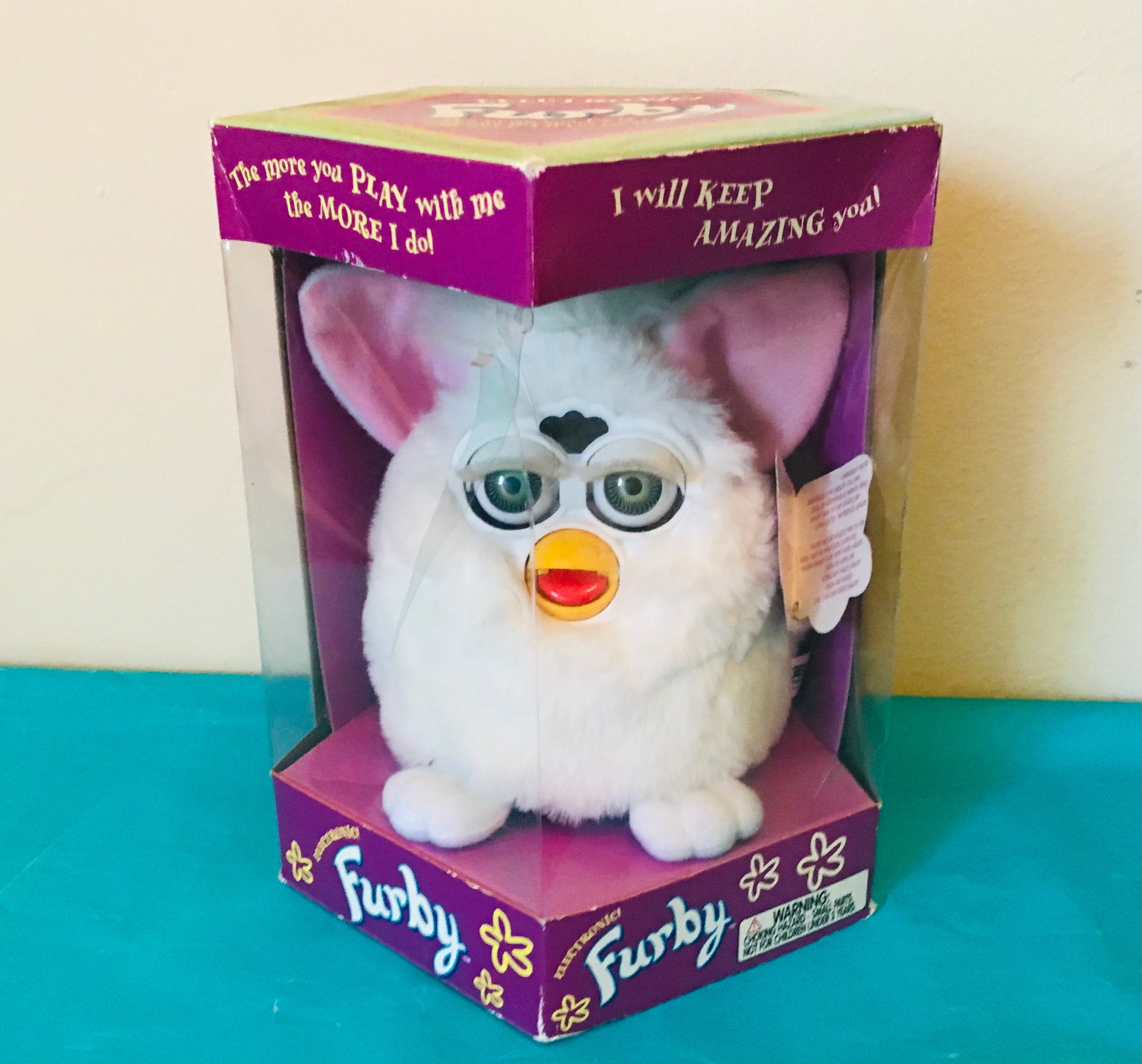 Vintage White Furby - Etsy Israel