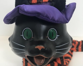 Black Cat Halloween Tree Topper