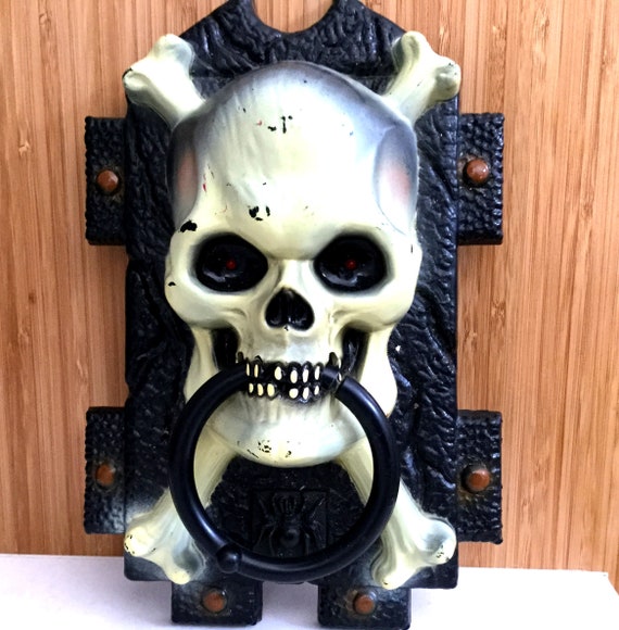 Vintage Schadel Und Kreuz Knochen Doorknocker Etsy