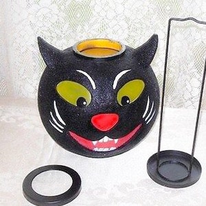 Vintage Halloween Black Cat Lantern image 3