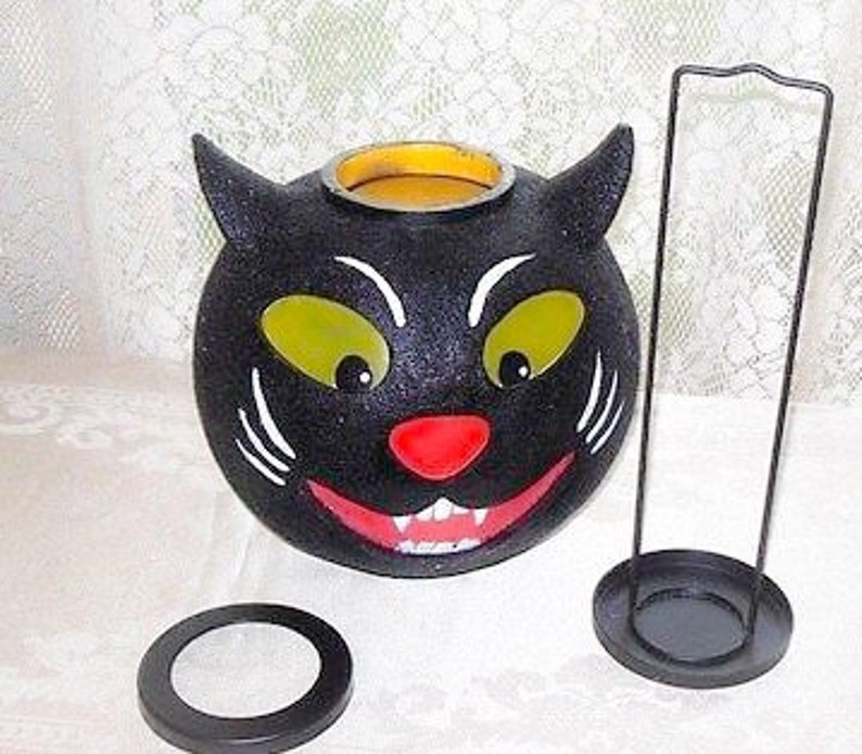 Vintage Halloween Black Cat Lantern image 3