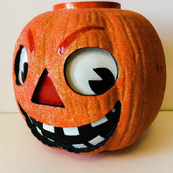 Vintage Halloween Pumpkin Lantern | Etsy