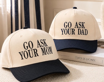Custom Embroidered Trucker Hat, Father's Day Hat, Custom Dad Hats, New Dad Gift, Gift For Husband, Funny Couple Matching Hats, Grandpa Hat