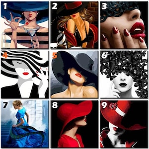 Abstract Women Paint By Number Kit, DIY Painting Kit, Painting On Canvas, Color By Number, Oil Painting Scenery Painting