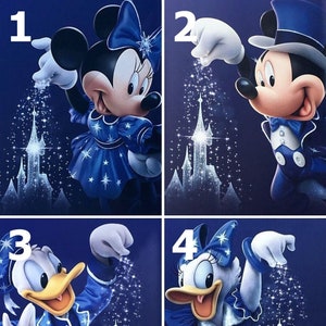 5D DIY Diamond Painting Kit Full Drill, Disney Castle Mickey Minnie Mouse Cartoon Mosaic Diamond Kit, Full Drill Square Round