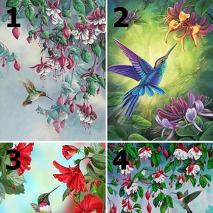 5D DIY Diamond Painting Kit Full Drill, Animal Hummingbird Mosaic Diamond Kit, Full Drill Square Round