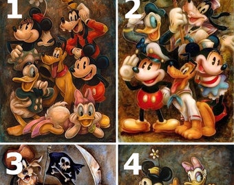 5D DIY Diamond Painting Kit Full Drill, Disney Mickey Cruise Mosaic Diamond Kit, Full Drill Square Round