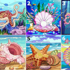 5D DIY Diamond Painting Kit Full Drill, Marine Animal Jellyfish Mosaic Diamond Kit, Full Drill Square Round