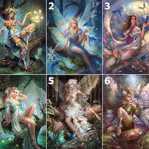 5D DIY Diamond Painting Kit Full Drill, Fairy Girl Mosaic Diamond Kit, Full Drill Square Round