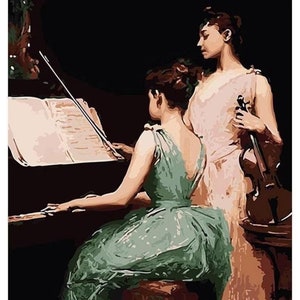 The Sonata Paint By Number Kit, DIY Painting Kit, Painting On Canvas, Color By Number, Oil Painting Scenery Painting