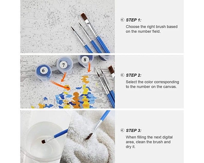 Desert Landscape Vintage Style Paint by Number Kit, DIY Painting Kit