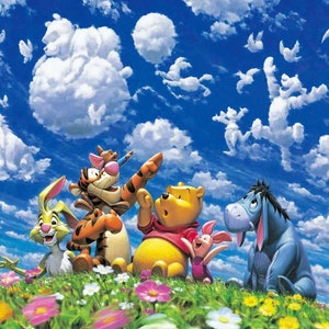 5D DIY Diamant Malerei Kit Vollbohrer, Winnie the Pooh Mosaik Diamant Kit, Vollbohrer Quadrat Rund