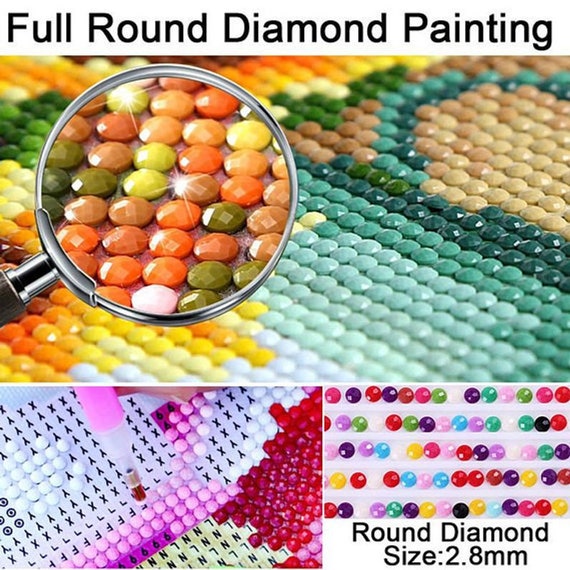 DIY Diamond Painting Disney Princess Full Drill Round, 30x40cm, Art Decor  Wall, Bedazzle by Number, Colorful, Kids and Adults 