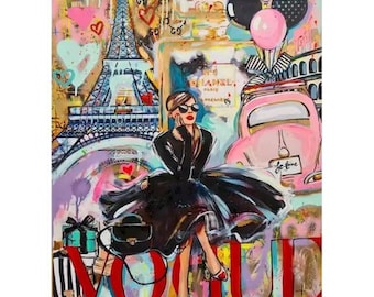 Abstract Woman Paint By Number Kit, DIY Painting Kit, Painting On Canvas, Color By Number, Oil Painting Scenery Painting