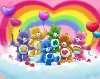 5D DIY Diamond Painting Kit Full Drill, Cartoon Care Bear Mosaic Diamond Kit, Full Drill Square Round