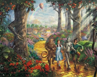 5D DIY Diamond Painting Kit Full Drill, Follow the Yellow Brick Road Mosaic Diamond Kit, Full Drill Square Round