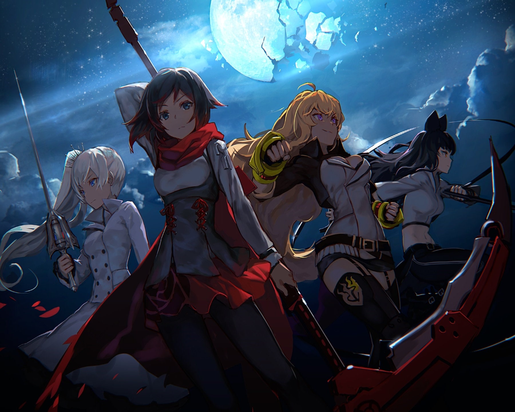 5D DIY Diamond Painting Kit Full Drill, Cartoon Anime RWBY Mosaic Diamond Kit, Full Drill Square Round