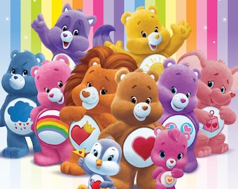 5D DIY Diamond Painting Kit Full Drill, Cartoon Care Bear Mosaic