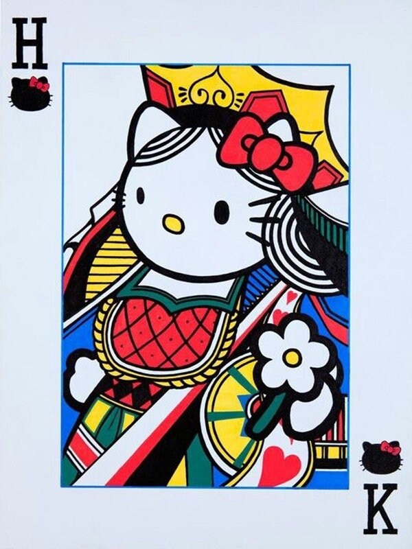 5D DIY Diamond Painting Kit Full Drill, Hello Kitty Card Mosaic Diamond Kit, Full Drill Square Round