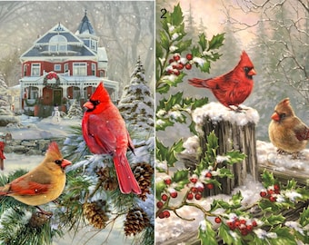 5D DIY Diamond Painting Kit Full Drill, Cardinal Bird Mosaic Diamond Kit, Full Drill Square Round