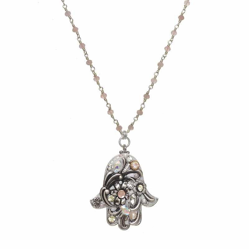 Michal Golan Silverlining Hamsa Necklace