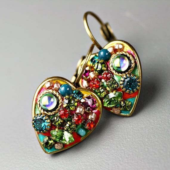 Multi-Bright Heart Earrings Multi-Bright Heart Earrings
